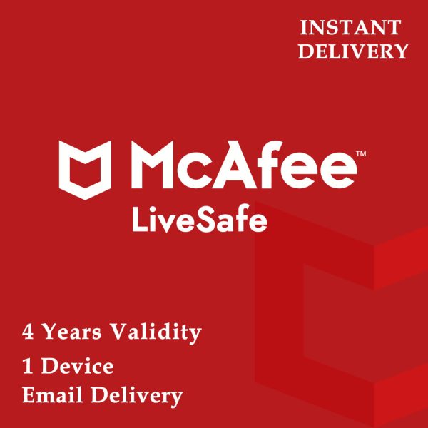 McAfee LiveSafe 4 Years License Key